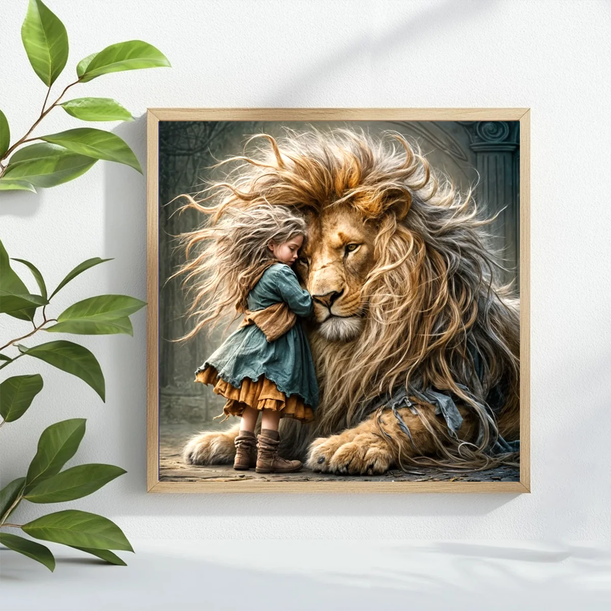 Lion and Girl cross stitch Kit diy 11CT/14CT Embroidery embroidery and creativity craft Hobby