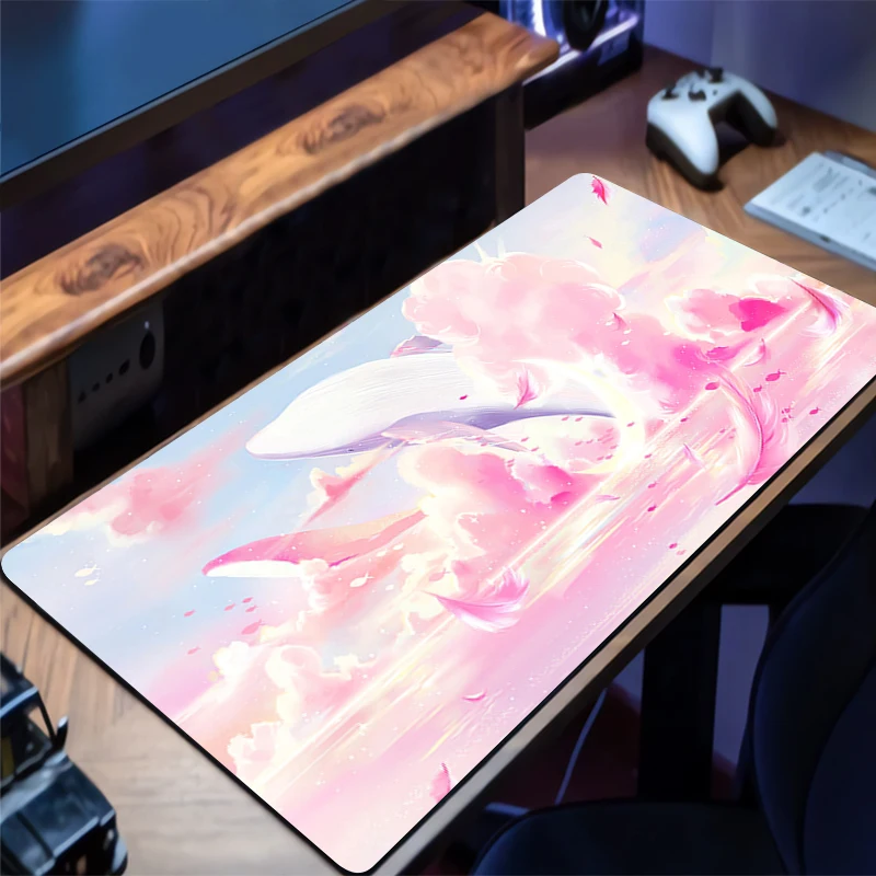 Tappetino per mouse squisito Cloud Whale Accessori per giochi Tappetino da scrivania Tappetino per tastiera per giocatori riempito di personalità Tappetino per mouse Anime Mausepad