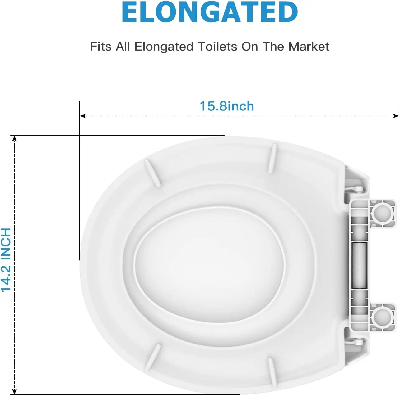 Round Toilet Seat with Built in Potty Training Seat, Potty Training Toilet Seat for Toddlers, Magnetic Kids Seat and Cover