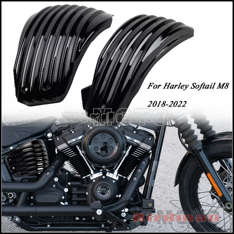 Motorcycle Battery Side Fairing Cover Guard Protection For Harley Softail M8 Street Bob Deluxe Low Rider Heritage 2018-2022