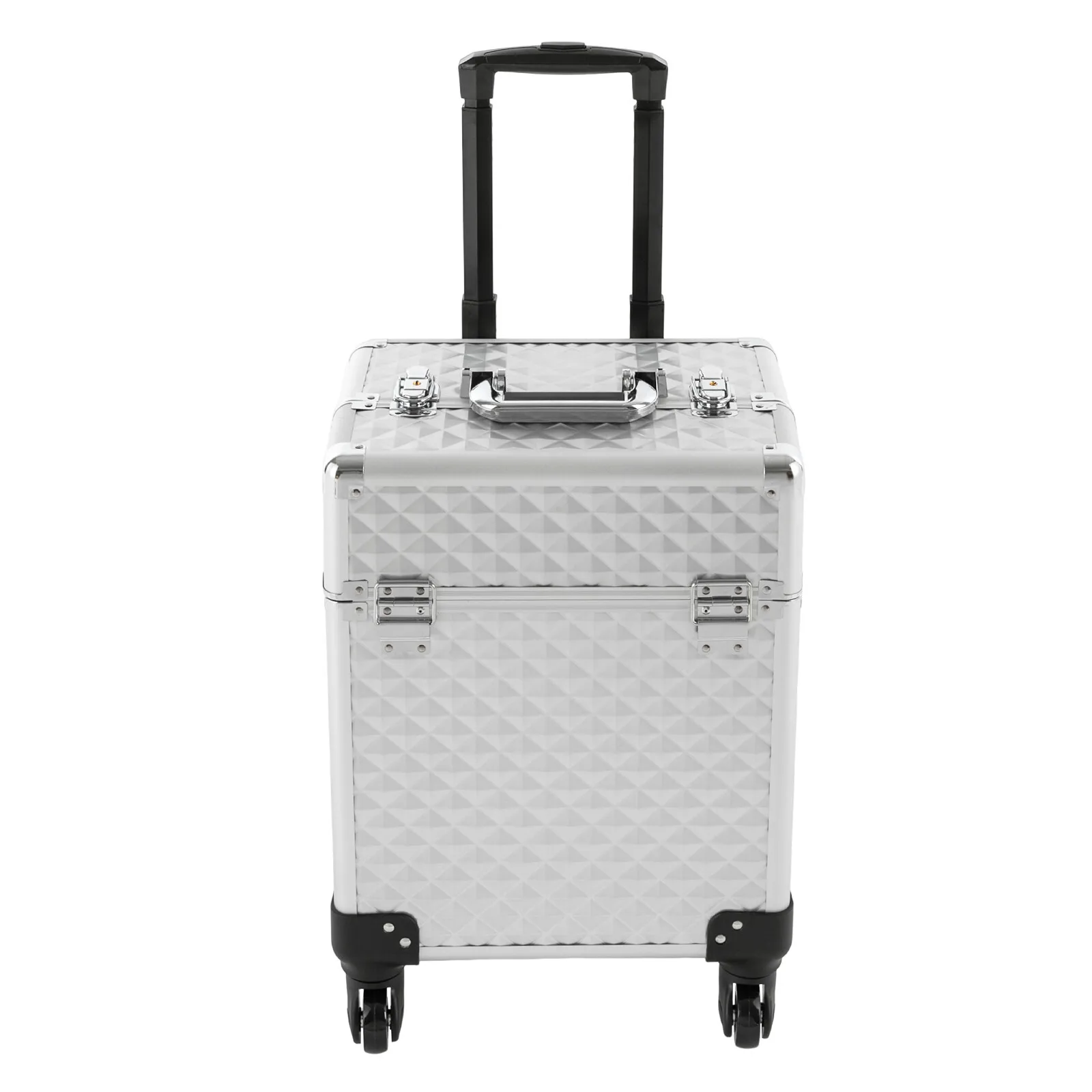 

Professional Rolling Makeup Case Durable Organizer Large Capacity Smooth Rolling Wheels Beauty Enthusiasts Artists
