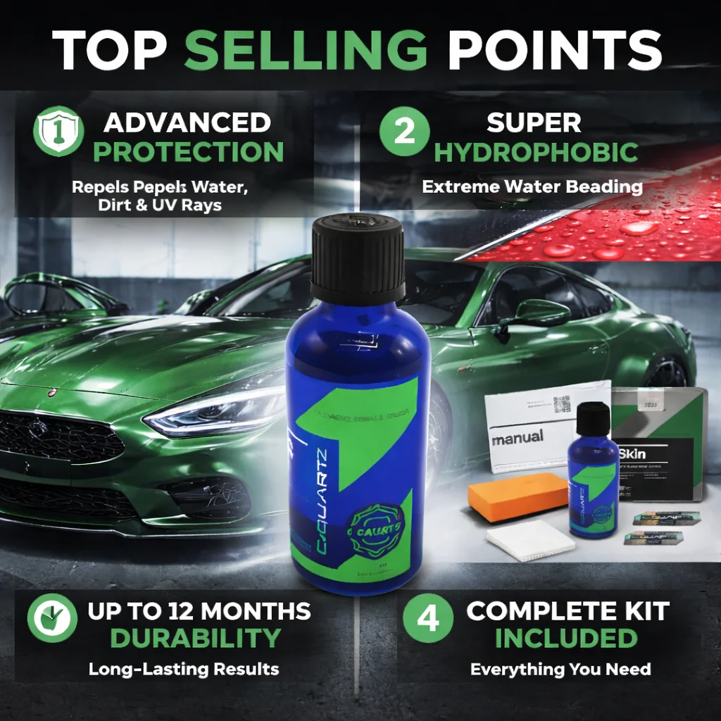 CAR CQUARTZ Skin 2*50Ml PPF Vinyl Nano Coat UV Protection for Wrapped Vehicles with Vinyl Film UVA UVB Resistant - view 4