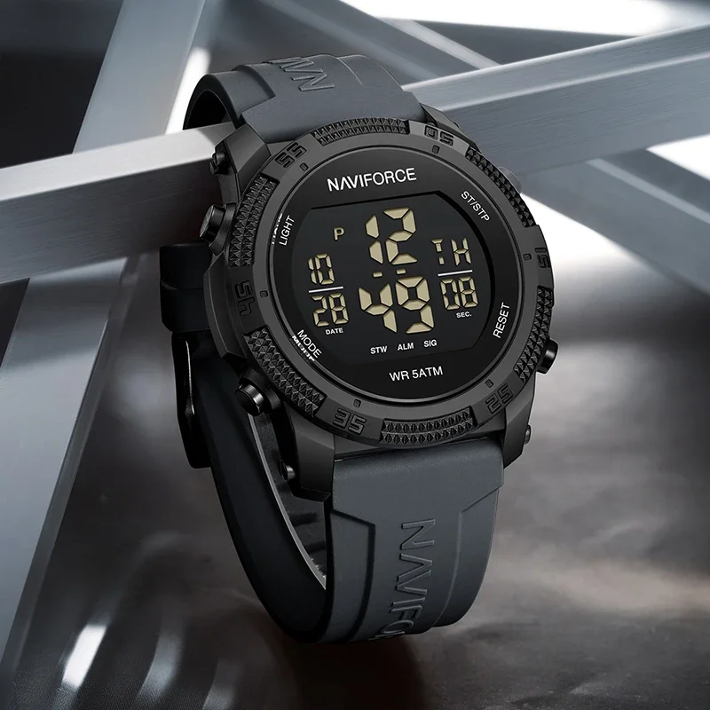 New Style NAVIFORCE Fashion Waterproof Men's Electronics Wrist Watch Sports Luminous Watches Silicone Strap Male Clocks Gifts