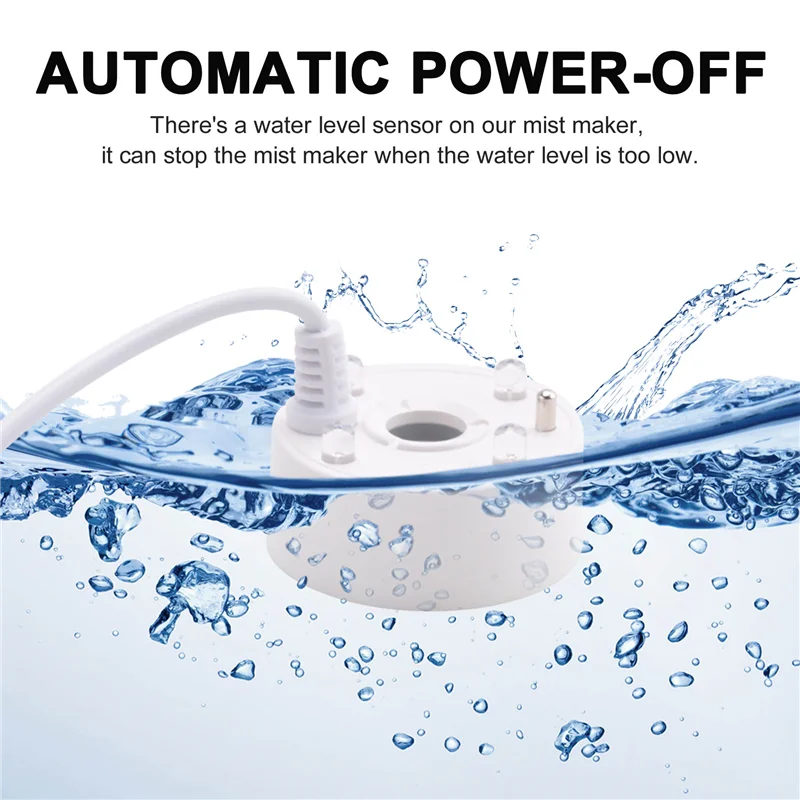 

SYW-Mist Maker, USB Port 4 Color LED Lights Mini Mister Fog Machine, Indoor Fountain Garden Pond Water Fogger Atomizer