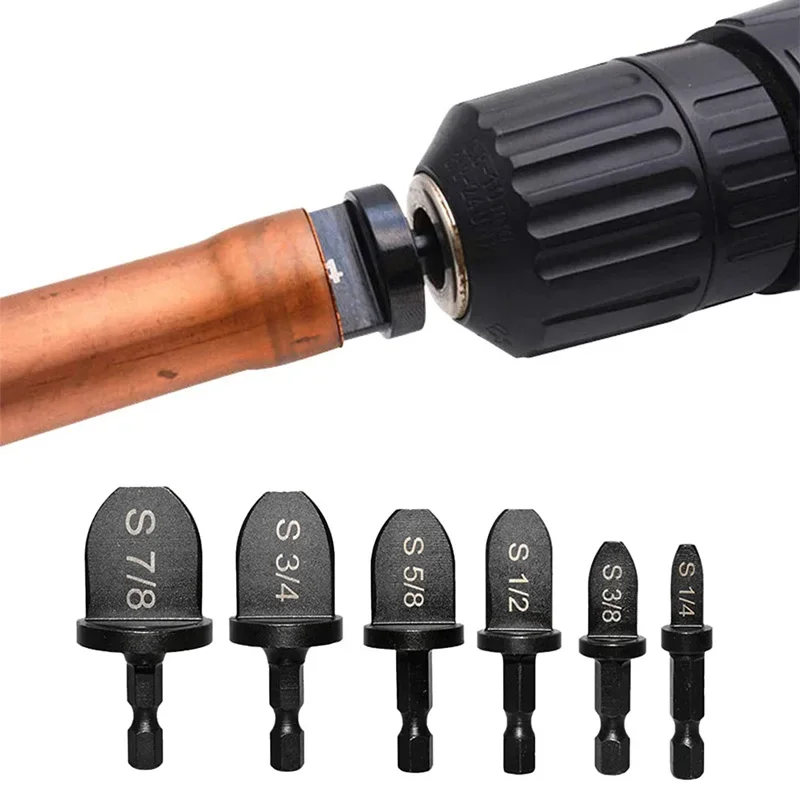 

New 5/6 piece hexagonal shank flaring tool drill bit set copper tube air conditioning copper tube flaring drill bit expander