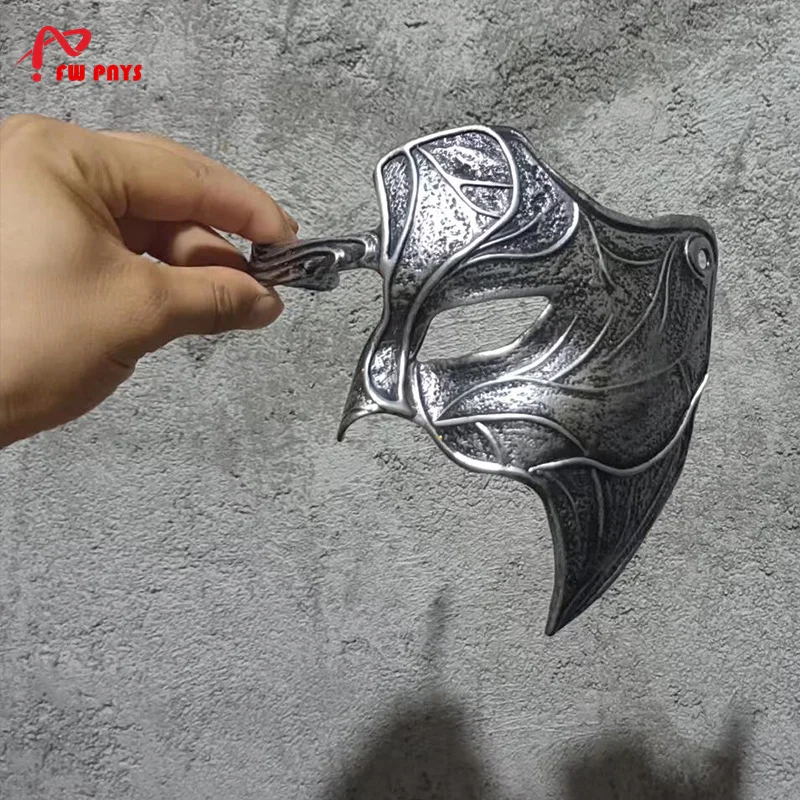 Harz Krieger Samurai Rüstung Masken Chinesische Antike Cosplay Ritter-Errant Zubehör Halloween Karneval Prop Golden Silber