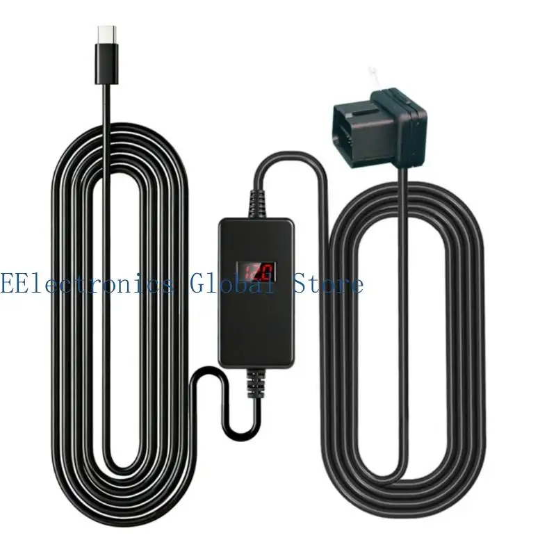 462B Universal OBD Charging Cable 3.26m Length Suitable for Car DVR Recording
