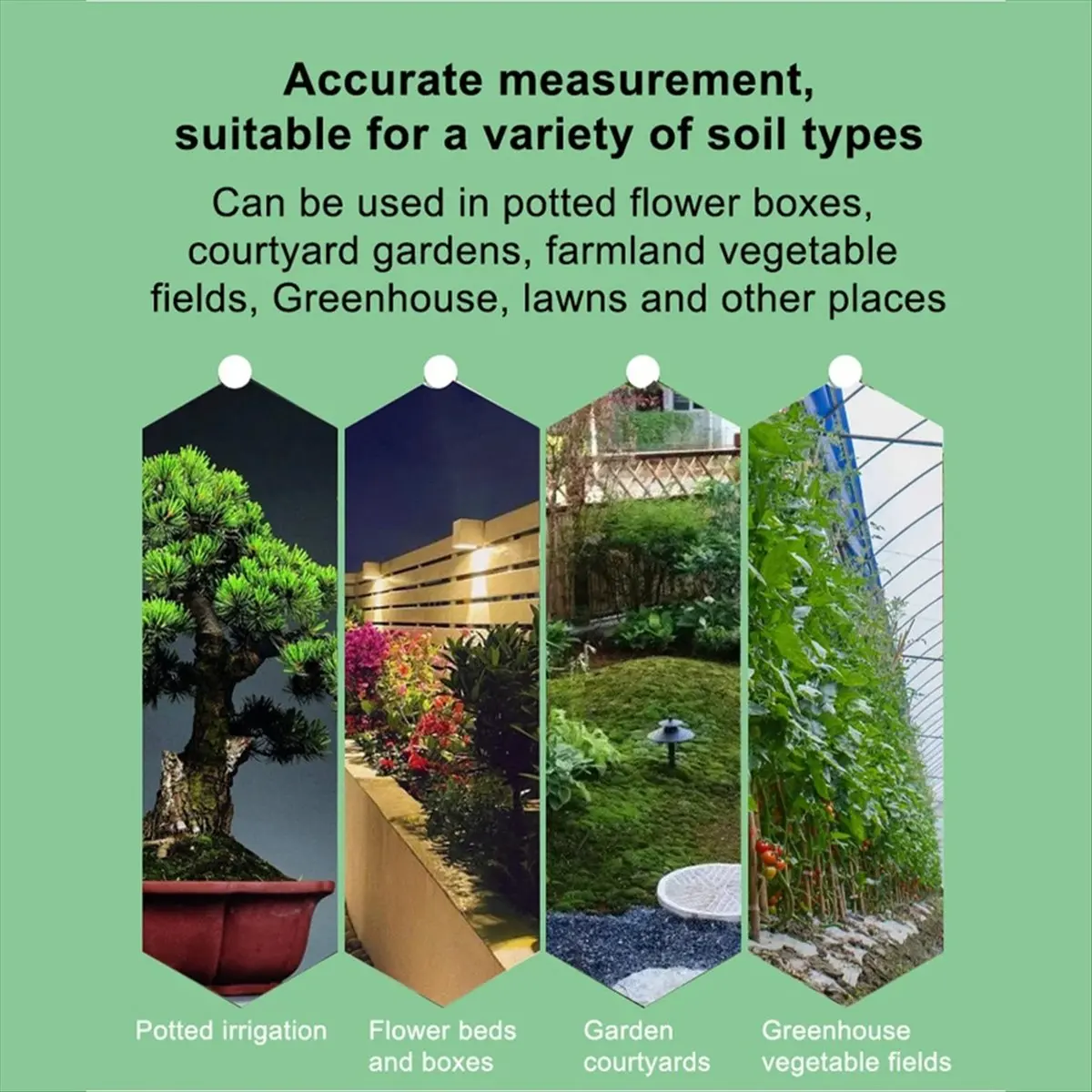 5Pcs Zigbee Smart Soil Sensor Temperature Meter Moisture Humidity Sensor Real-Time Monitoring Plant Monitor Detector