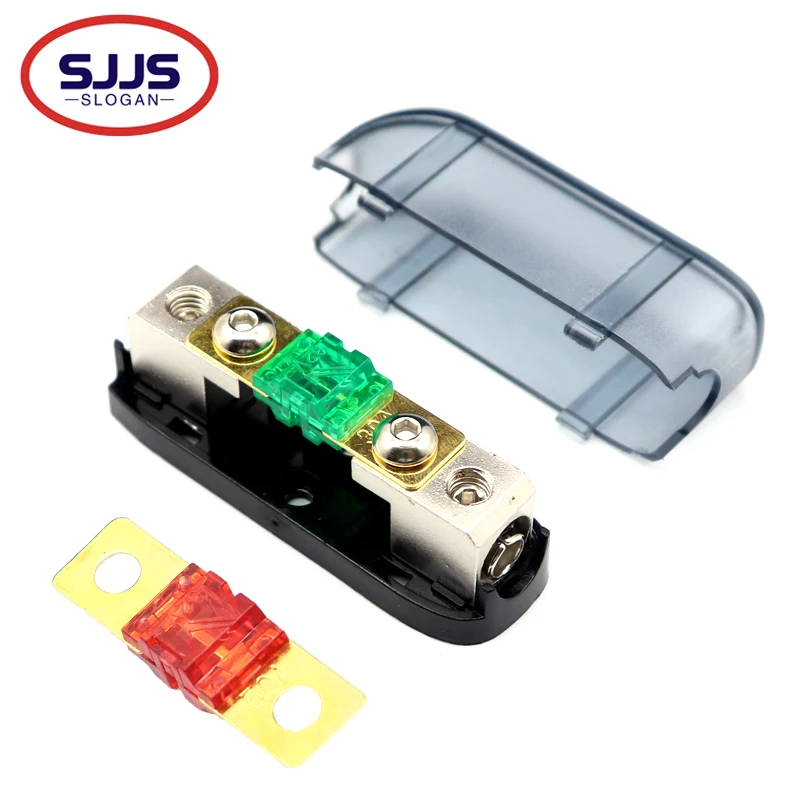 【20A - 200A】Mini Matte Car Audio Fuse Holder AFS Holder Power Fuse Holder Zinc Alloy Material Is Easy To Install Fuse Box