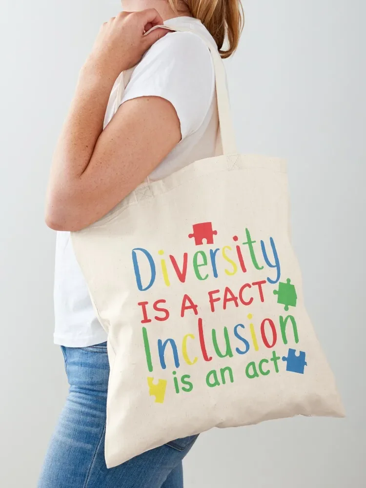 Autism, Diversity Is A Fact, Inclusion Is An Act So Please Do Come And Join Me Tote Bag personalized tote bag Tote Bag