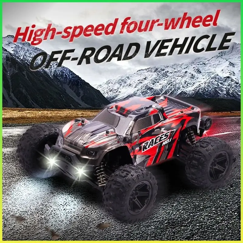 HXRC 8609 8610 1:14 55KM/H 4WD RC Car With LED Remote Control Cars High Speed Drift Monster Truck for Kids vs Wltoys 144001 Toys