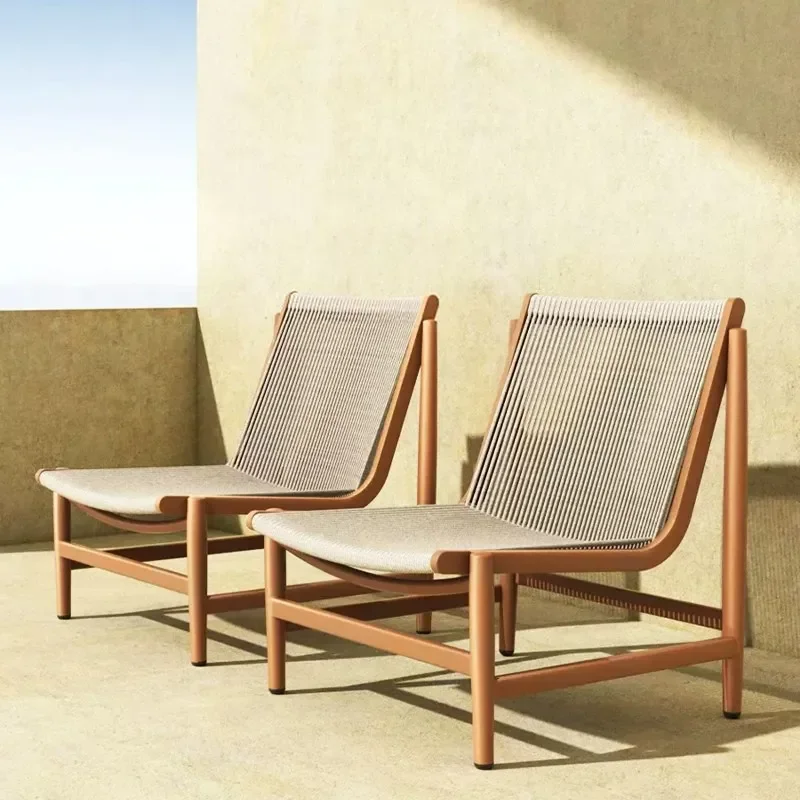 Outdoor Rattan Sofa Chair Set 3 Piece Stackable Patio Furniture with Coffee Table for Hotel Villa Homestay Balcony Leisure