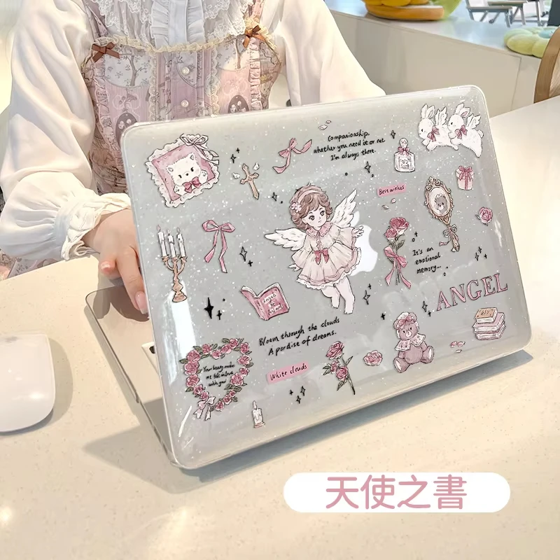 

New Bowknot Pattern Laptop Case For MacBook Air13 15 A3449 A3448 Por14 A3426 Por16 A3428 Neo A18 Por A3404 Transparent Cases