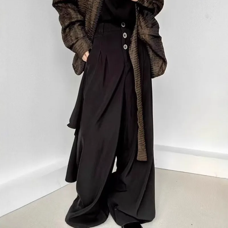 WVGA Spring Autumn New Men Tide Niche High-End Gender-Neutral Trendy Yamamoto Style Suit Skirt Pants Streetwear Ins Y2K W18074