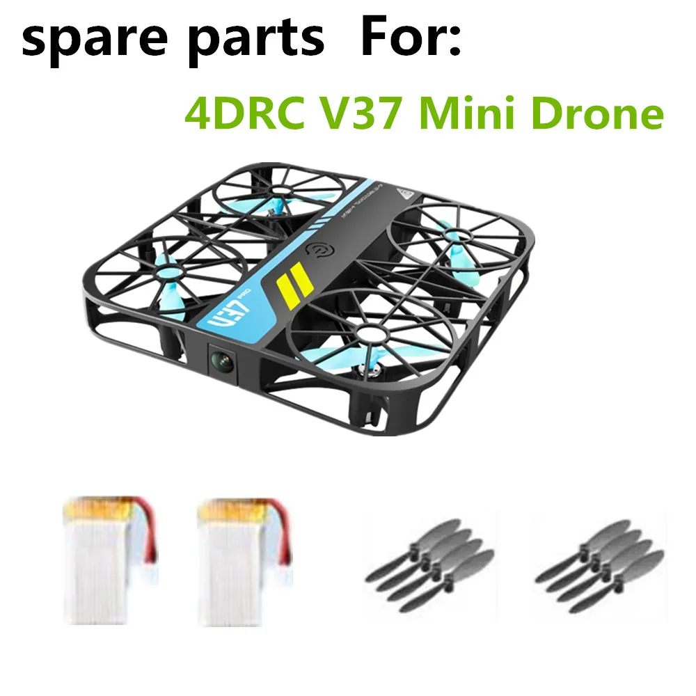 3.7V 400mAh Battery / Propeller Maple Leaf For 4DRC V37 Mini Drone 4D-V37 Drone Parts V37 Drone Battery