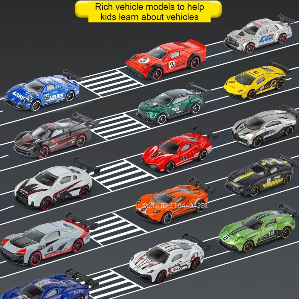 1:64 Miniature Model Car Series Alloy Diecast Toys Multiple Models Rubber Tires Metal Material Vehices Children's Favorite Gifts