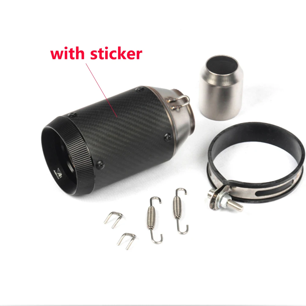 Universal Motorrad Auspuff CNC Carbon Faser Escape Schalldämpfer Für Kawasaki Z900 FZ6 RC390 S1000XR – Detail 26