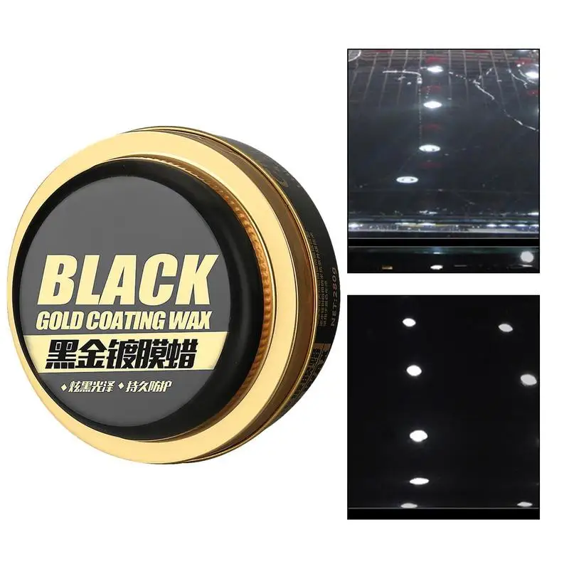 

Black Gold Coating Wax Carnauba Car Wax Cleaner Black Gold Coating Wax With Sponge 9 Oz Protective Car Solid Wax Glazing For Car