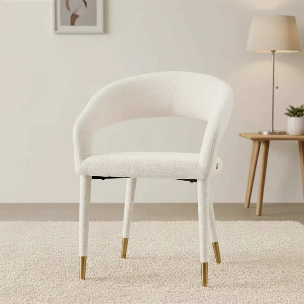 Elegant Modern Fabric Dining Chair, Plush Upholstered Comfortable Side Chair for Home Kitchen Restaurant