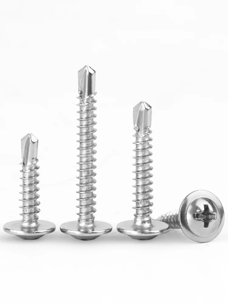 High-Strength #8 M4.2 Self-Tapping Sheet Metal Screws - 410 Stainless Steel Truss Head, Quick Tapping for Lath to Metal