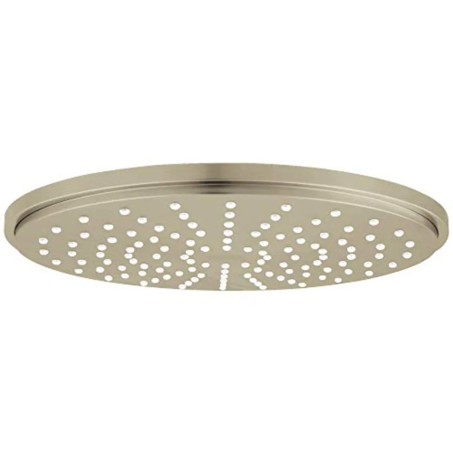 Rainshower 210 Shower Head for bathroom use, brushed nickel finish, InfinityFinish coating, single spray pattern, corrosion-res