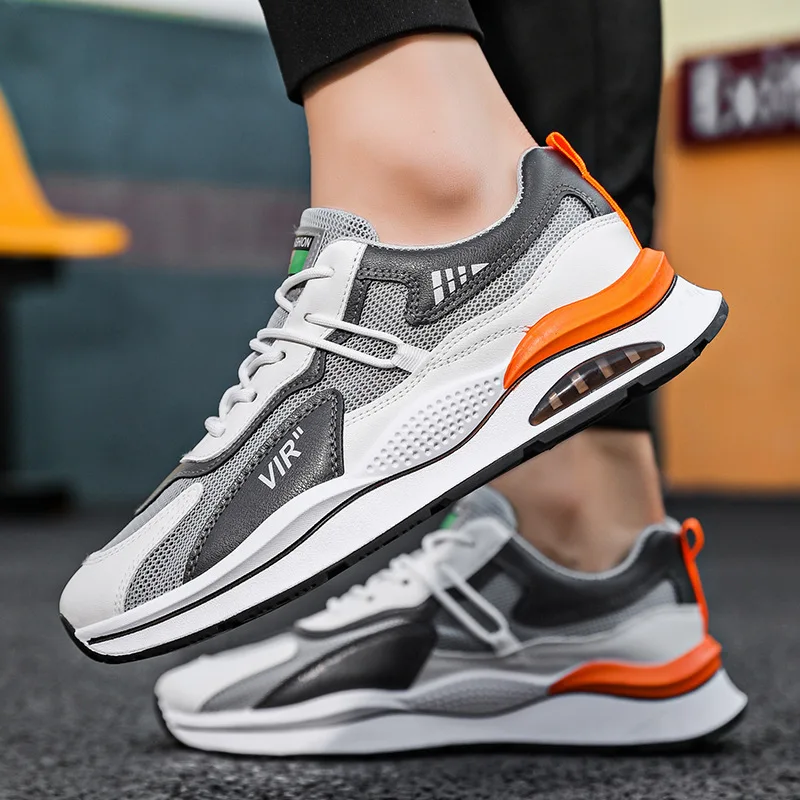 Men Mesh Casual Sports Shoes Autumn New Fashion Men Breathable Casual Mesh Lace Up Running Fashion Tennis Shoes