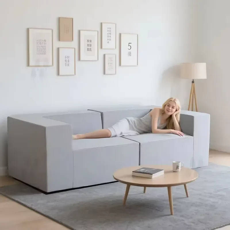 Wholesale Modern Two Seat Durable Sofa Bed Compression Boneless Sofa for Living Room Vacuum-Packed