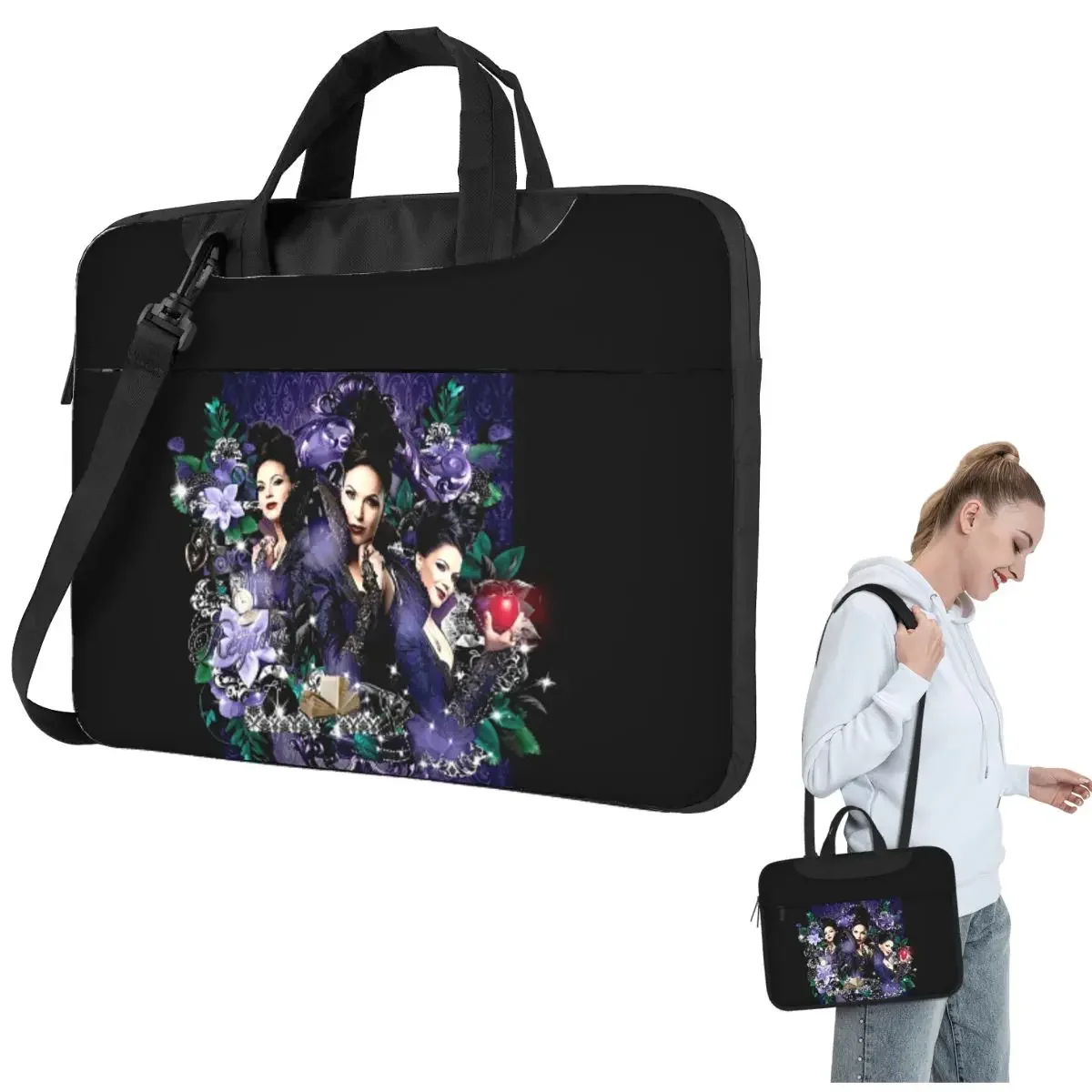 Regina Mills Once Upon A Time Crossbody Laptop Bag Case Computer Bag 13 14 15.6 Inch Notebook Pouch for Lenovo
