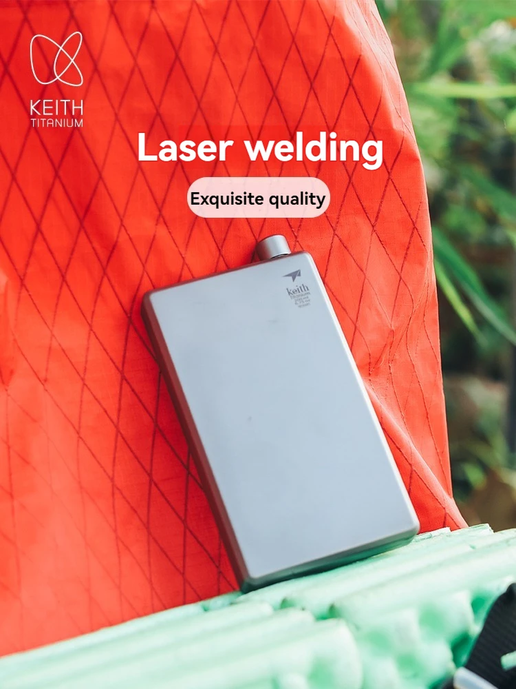 

Портативный легкий винный кувшин Keith из чистого титана, 200 мл, с воронкой, портативная плоская бутылка для вина, высококачественный винный кувшин Ti9307