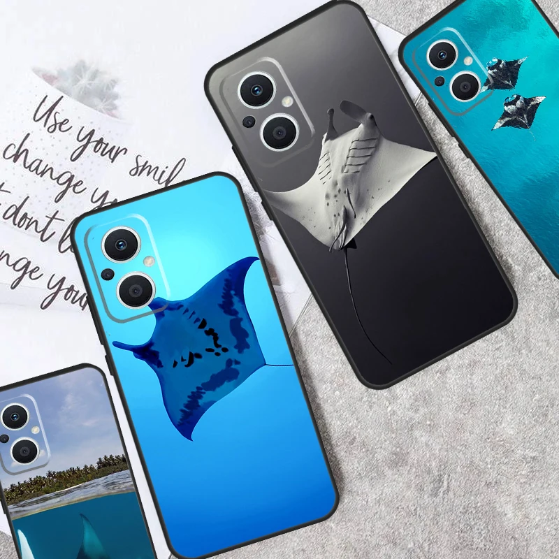 Animal Manta Ray Cover For OPPO Reno 7 6 4 5 8 Lite 8T 4Z 5Z 10 Pro OPPO Find X5 Lite X3 X2 Neo X6 Pro Case