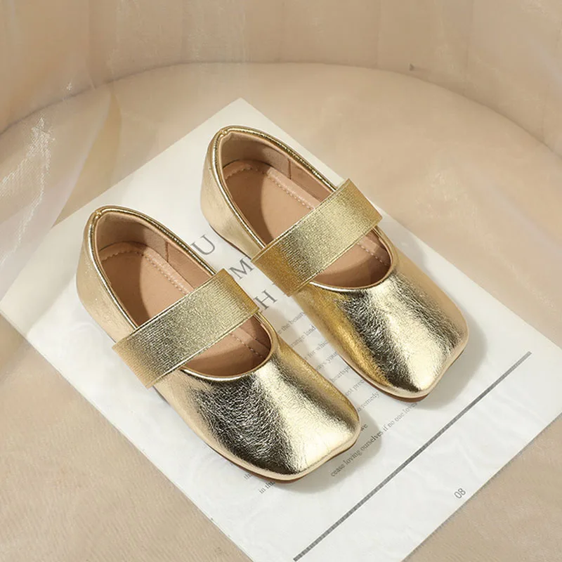 Girls Shoes Spring Autumn Kids Fashion Brand Mary Jane Dress Dance Ballet Princess Flats Children Sandals Toddler Gold Soft Sole