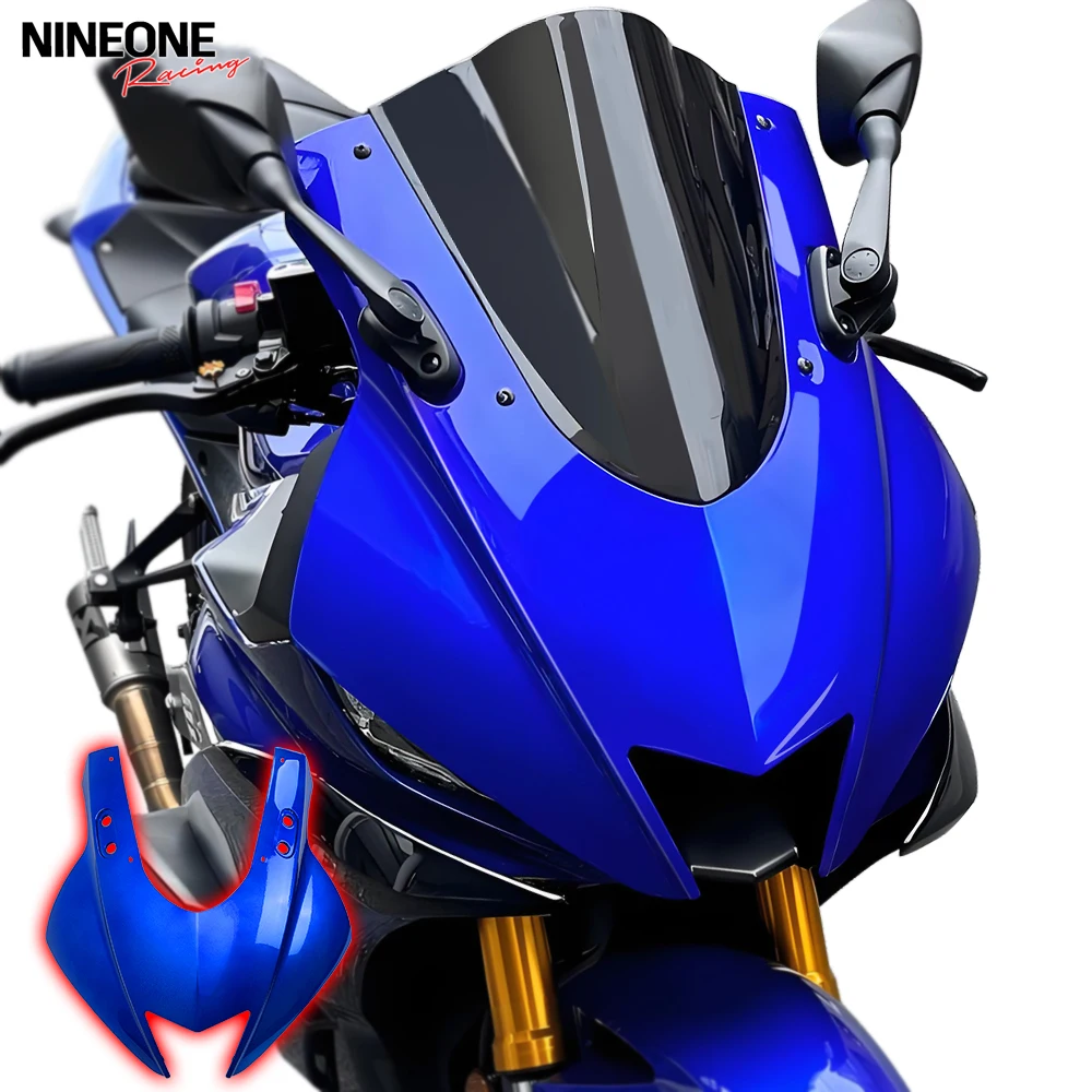 

Fit For YAMAHA YZF R3 YZF-R25 YZFR25 2019-2024 Upgrade R1 R6 Style Small Eyes Front Head Cowl Upper Nose Housing Fairing Cover