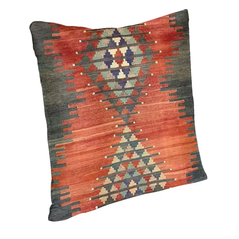 Turkish Ethnic Kilim Diamond Pattern Square Pillow Case Decoration Vintage Boho Bohemian Persian Tribal Cushions Throw Pillow