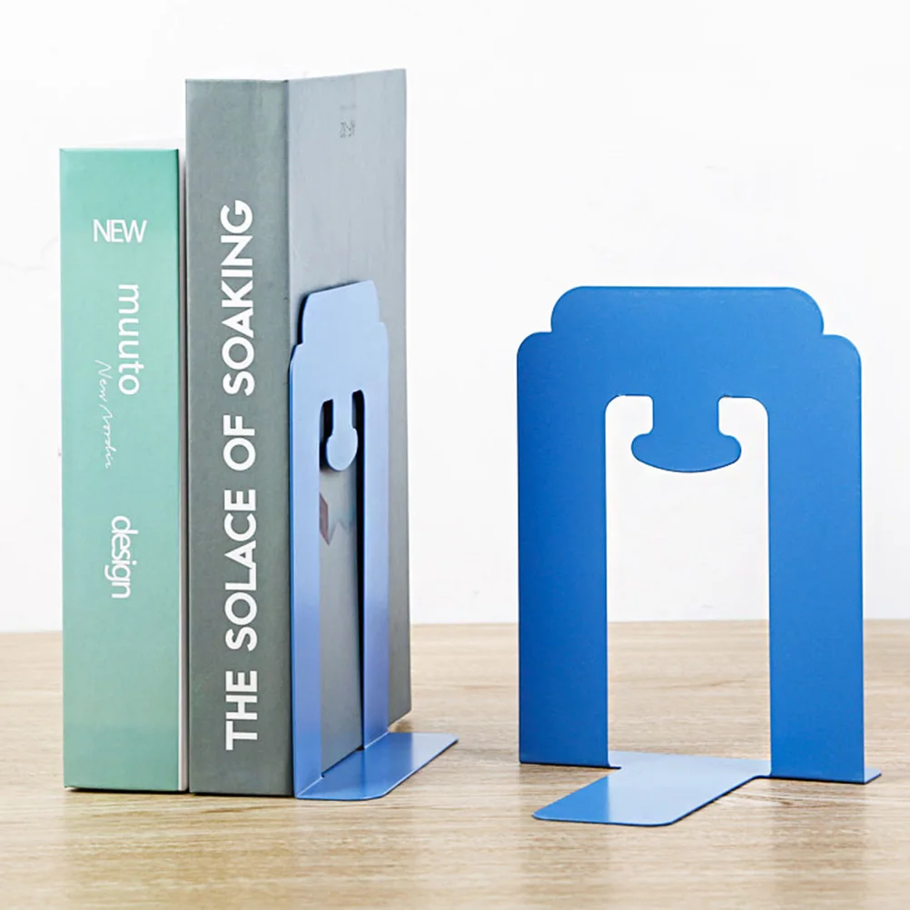 

Creative Iron Bookends for Shelves Nonskid Holders Supports Office Home Library Book Stand File CD Organizer Stopper