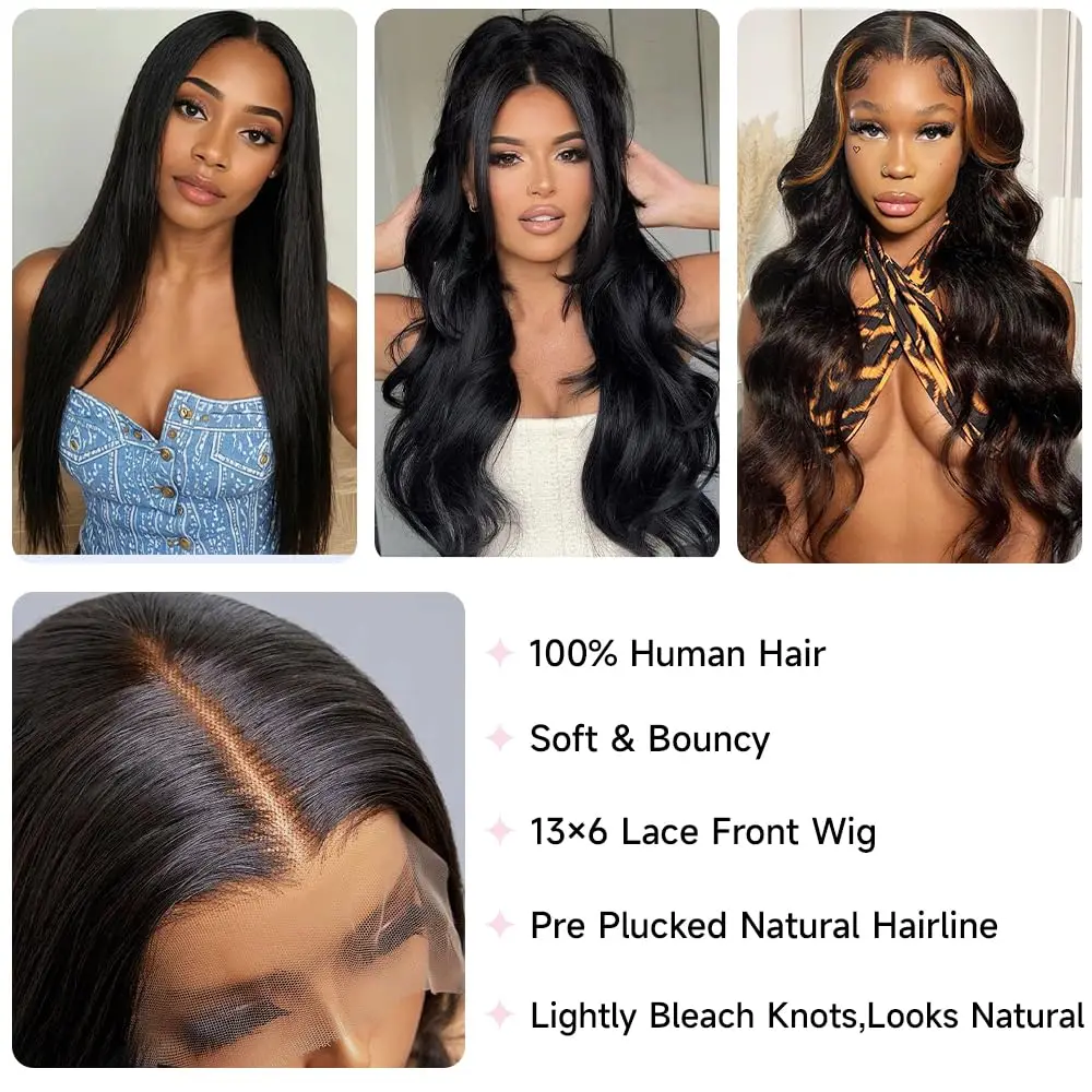 شعر مستعار مموج للجسم ، شعر مستعار بدانتيل أمامي شفاف عالي الدقة ، شعر مستعار مموج مسبقًا بشعر رضيع ، لون طبيعي ، كثافة ، 28 "، 13x6