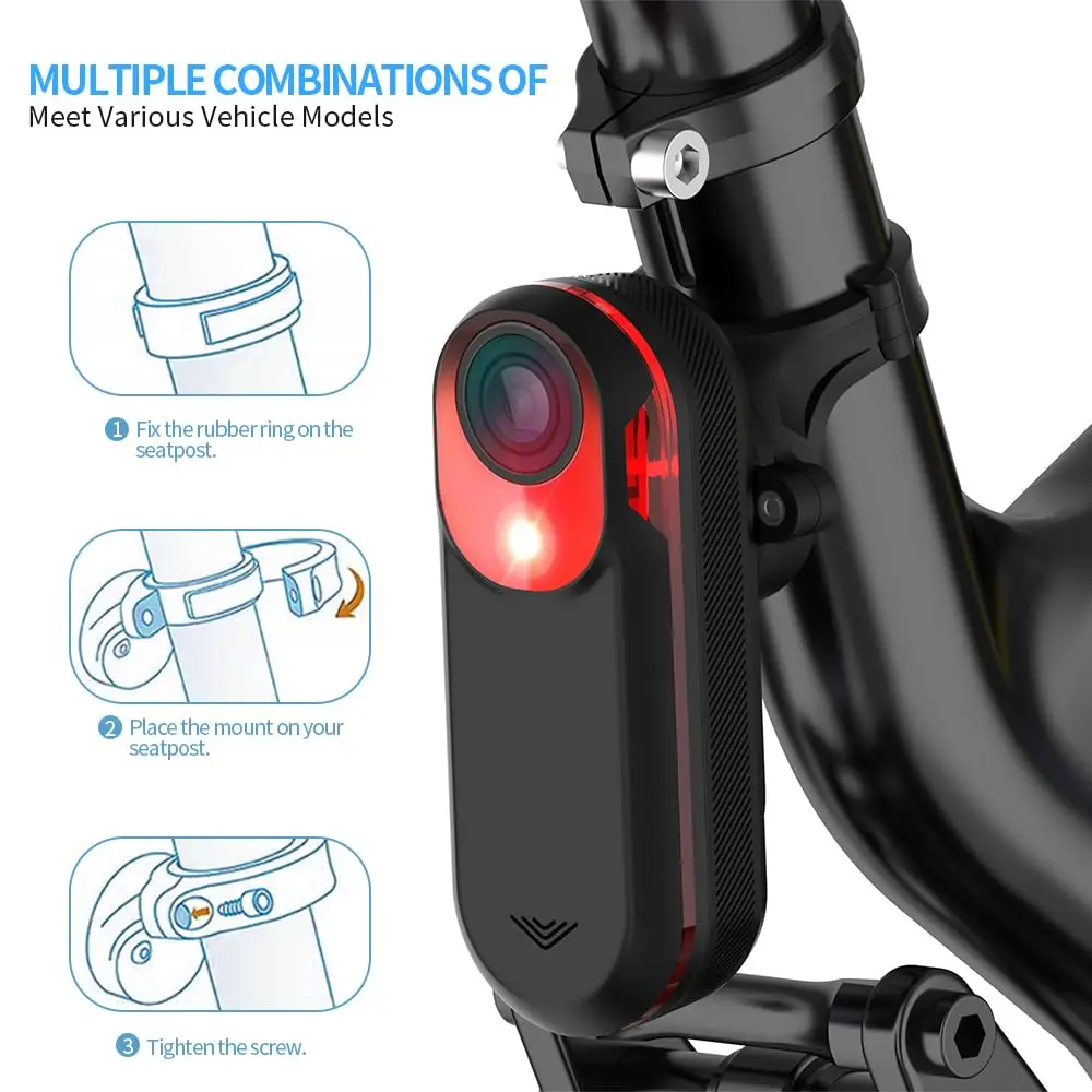 DOMEN-Sillín de bicicleta, soporte de lámpara para tija de sillín de bicicleta, soporte de luz trasera para Garmin Varia Radar retrovisor RTL510 515 500 RVR315