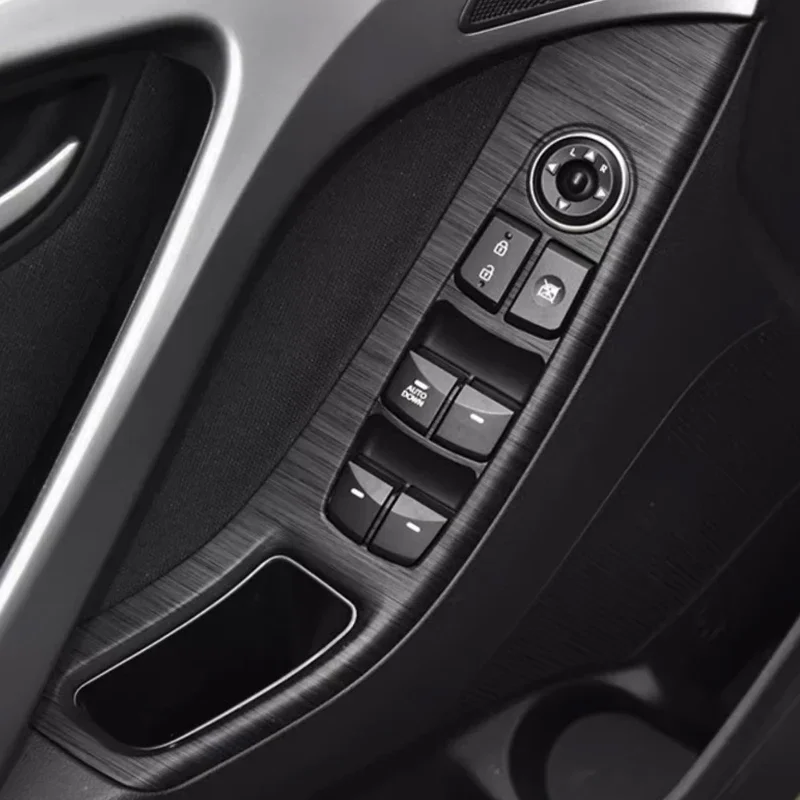 

Автомобильная карбоновая внутренняя наклейка, подъемная панель окна, наклейка, защитная пленка для двери, аксессуар для HYUNDAI ELANTRA AVANTE 2011-2015