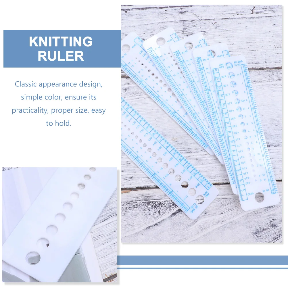 

High-quality Knitting Gauge Ruler Reusable Needle Measuring Tool Portable Lightweight Household Template Wear-resistant