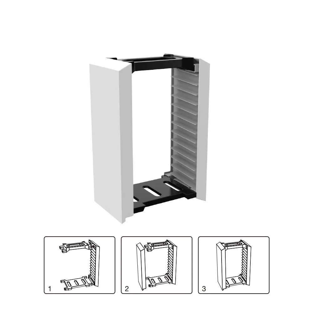 Support vertical pour disque de jeu, boîte de rangement pour disque de jeu, support de boîte CD, tour de disque de jeu, PS4, PS5, XboxOne, T1, PR12