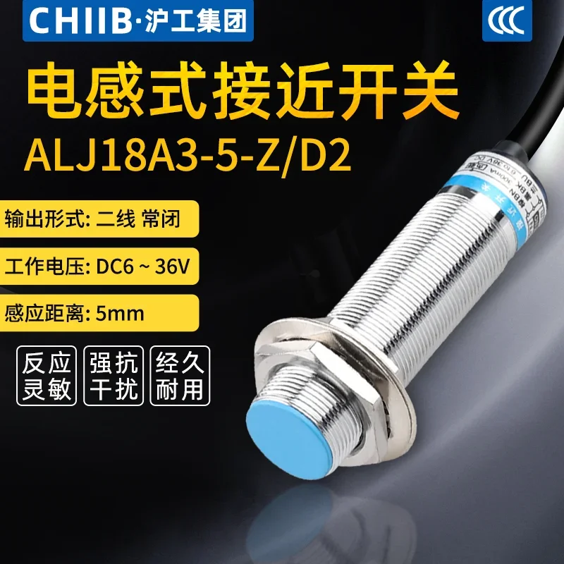 

DC two-wire NC normally closed 6-24-36V proximity switch sensor ALJ18A3-5-Z/D2 flat shield M18