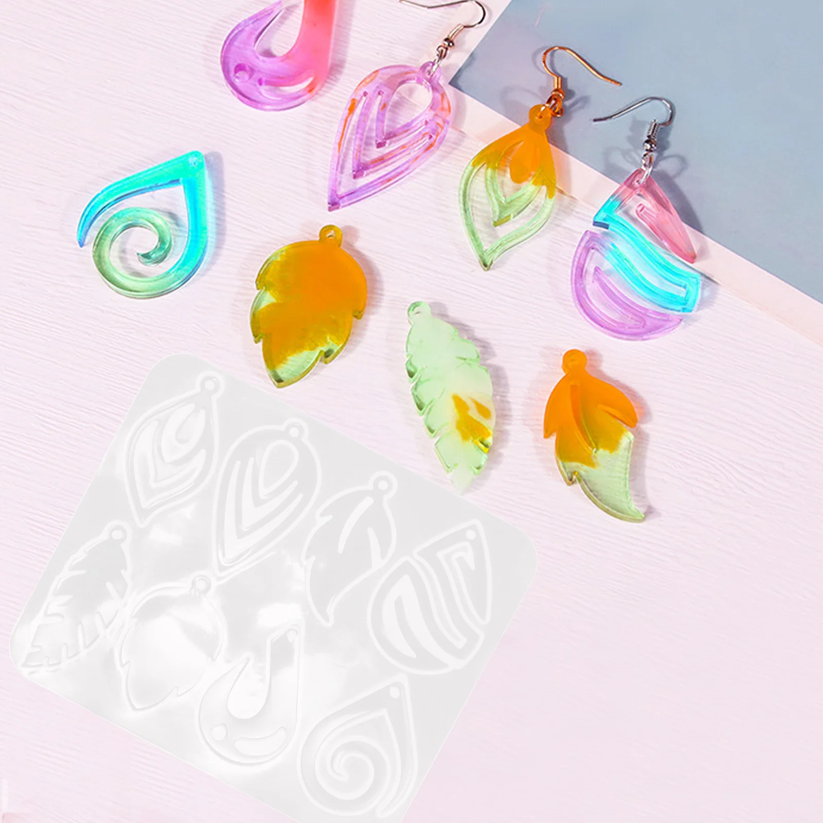 

Earring Pendant Mold Silicone Jewelry Making Supplies Reusable DIY Crafts Resin Casting Mold Accessories Parts