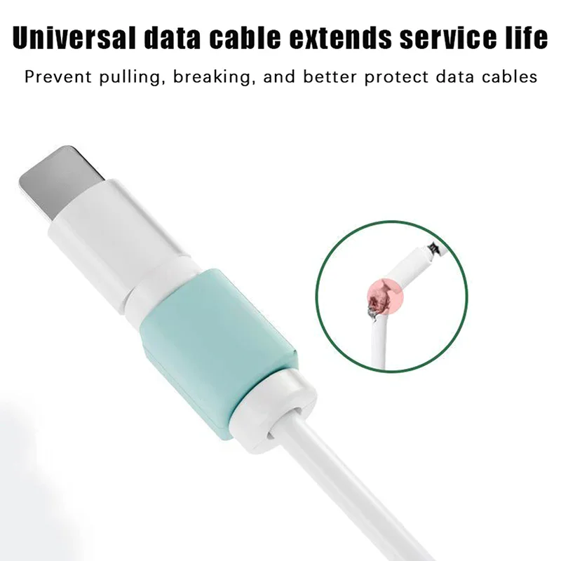 10PCS Data Cable Charger Cable Protector For Mobile Phone Cord Protective Cover Mini Data Charge Cable Saver Wire Chompers