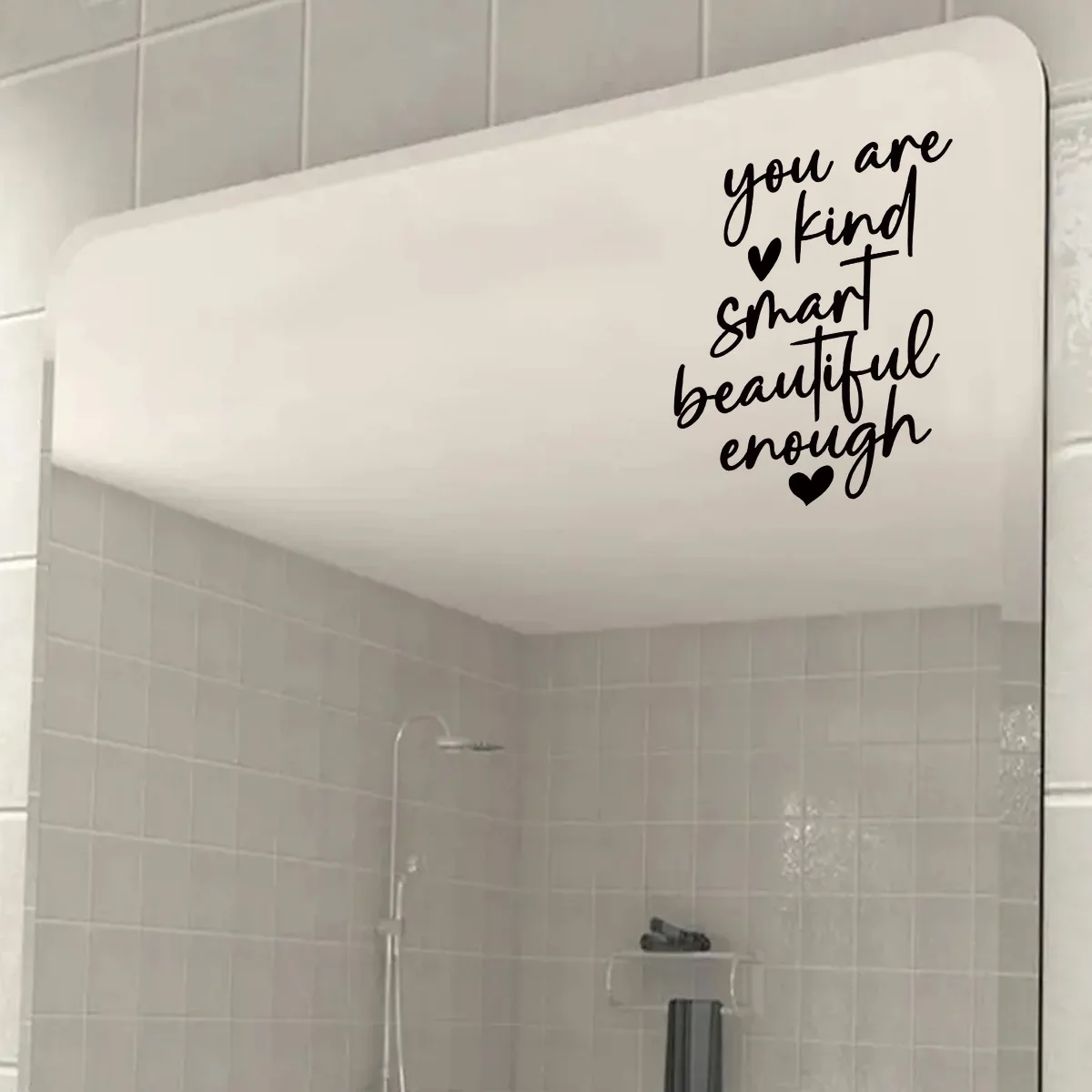 Minimalist English Saying Wall Decals Self Adhesive Peel and Stick for Mirror Window Door Ins Style Home Art