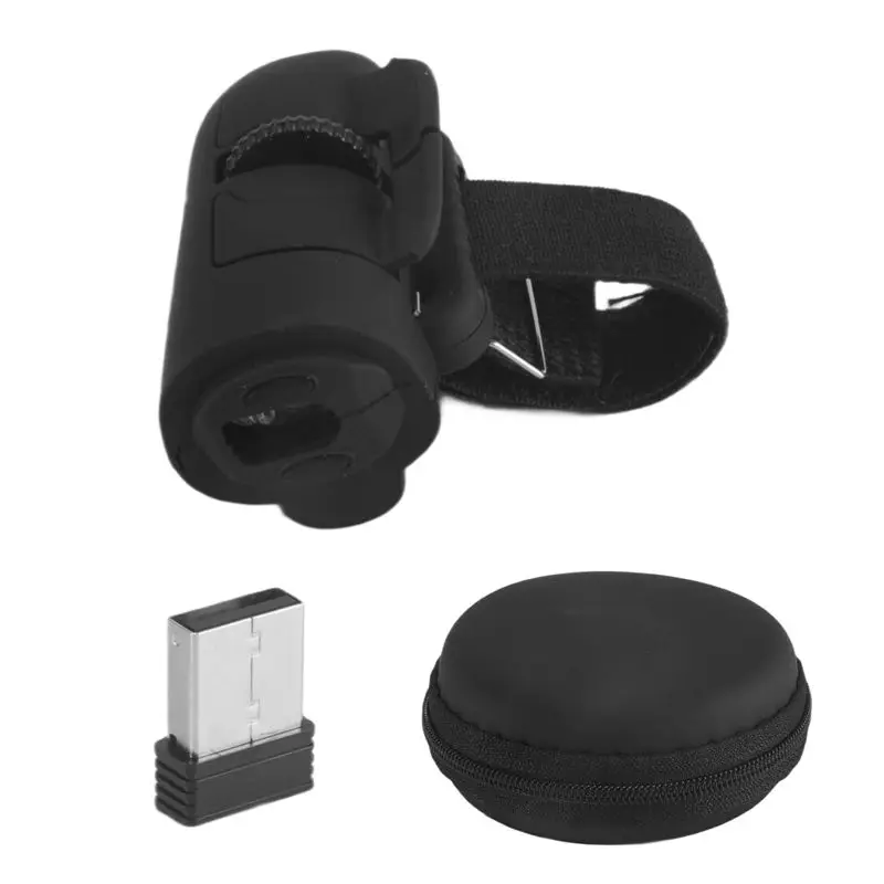 ABJG-Mini 2.4G Wireless Finger Ring Mouse Ergonomic Handheld Optical Travel Mice