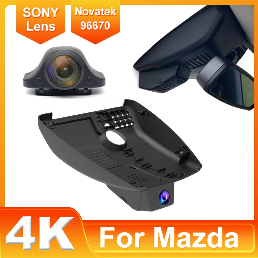 Dash Cam 4K Have a Sunroof for Mazda CX-5 CX-3 CX-8 (2017-2024), Wireless WiFi OEM Car DVR Camera, Dashcam Fit Left-Hand Drive