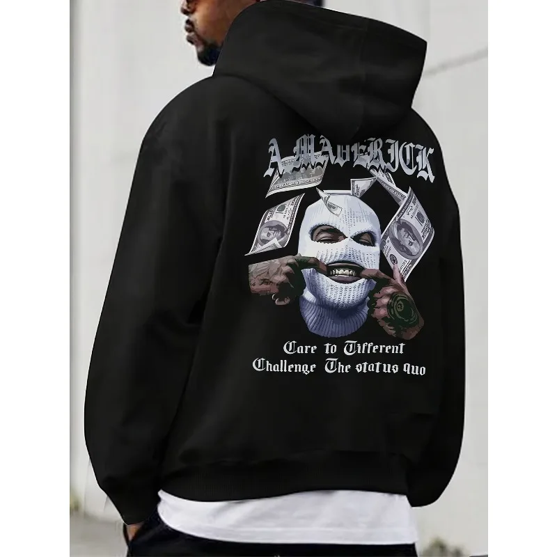 Herrenmode Trend Maskierter Bedruckter Hoodie Streetwear Herren Hoodie Herren Herren Kleidung Demon Slayer Hoodies