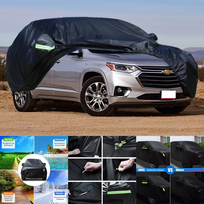 

For Chevrolet Traverse All-Weather Car Covers 6-in-1 Waterproof Dustproof UV Proof Snowproof Scratch Resistant Protection