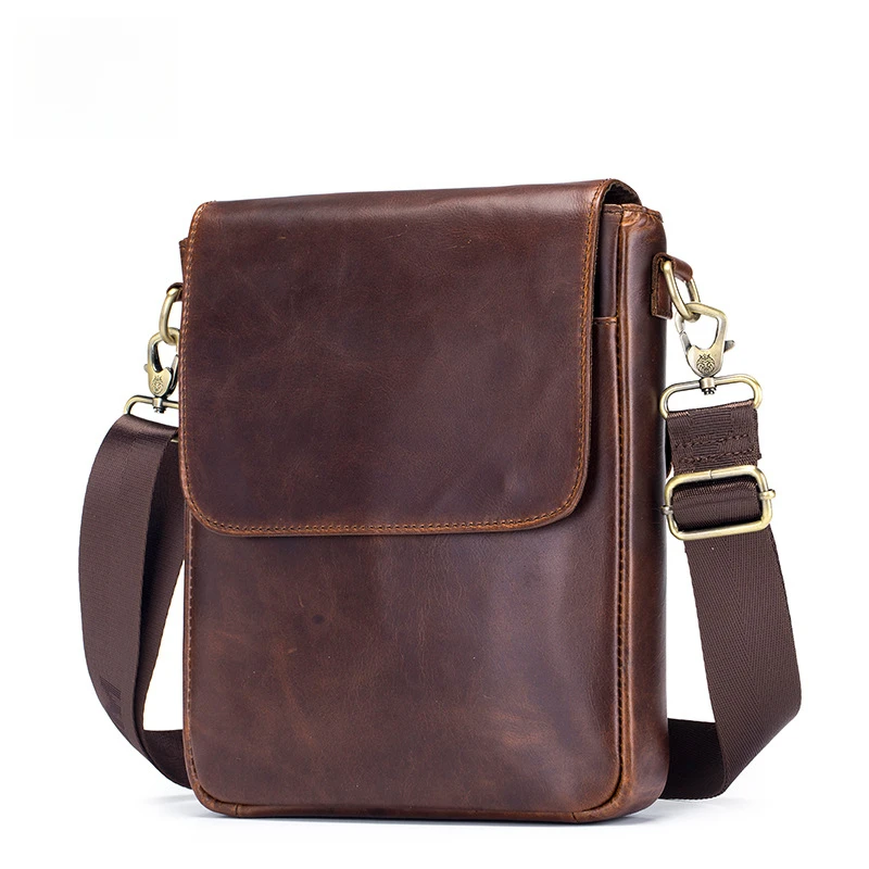 

Top Layer Cowhide Men's Single Shoulder Bag European and American Retro-Border Genuine Leather Men's Crossbody