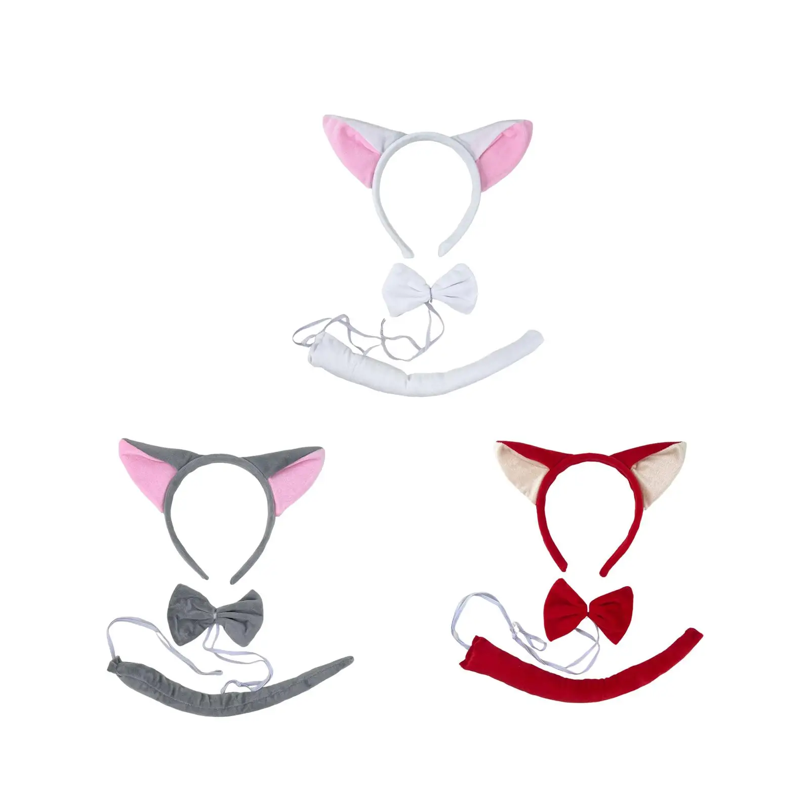 

Fox Ears and Tail Set Adorable Themed Parties for Adults Children for Night Club Graduation Ceremony Easter Holiday Birthday