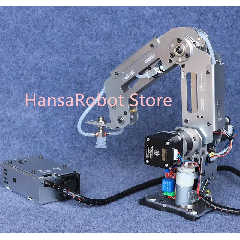 

Big Load 4 Axis Robotic Arm Mechanical Arm Compatible with Arduino Stepper Motor Claw Gripper Suction Cups Industrial Model